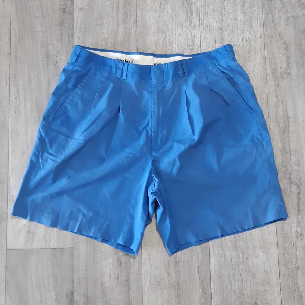 Mens Golf Shorts activewear Loungewear casual wear Blue toned PAR FOUR Sz 36